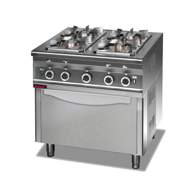 Kuchnia gazowa 4-palnikowa z piekarnikiem gazowym 1×2.5 kW + 3×3.5 kW + 5.5 kW | Compact 700