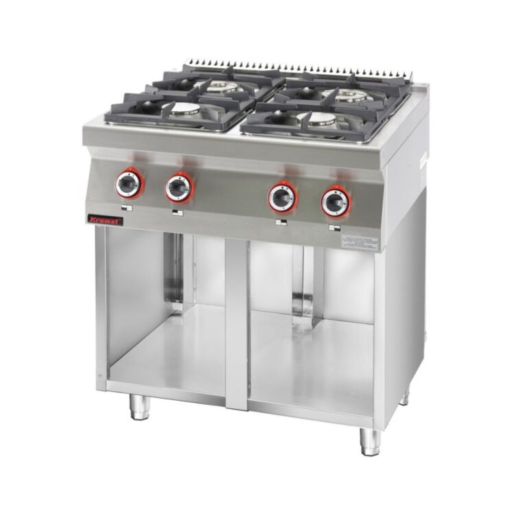 Kuchnia gazowa 4-palnikowa na podstawie szafkowej otwartej | Linia 700