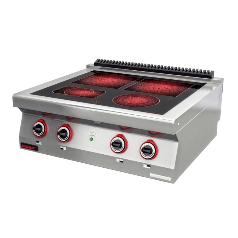 Kuchnia elektryczna ceramiczna 4-polowa 2 x 4 kW + 2 x 2.1 kW | Linia 700