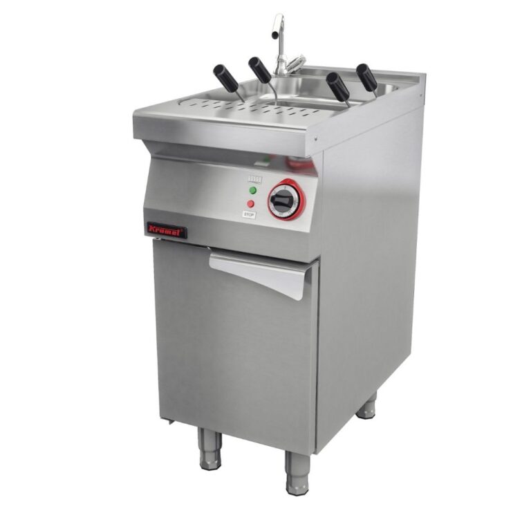 Makaroniarka elektryczna z ociekaczem i dwoma koszami na podstawie szafkowej zamkniętej | Linia 700