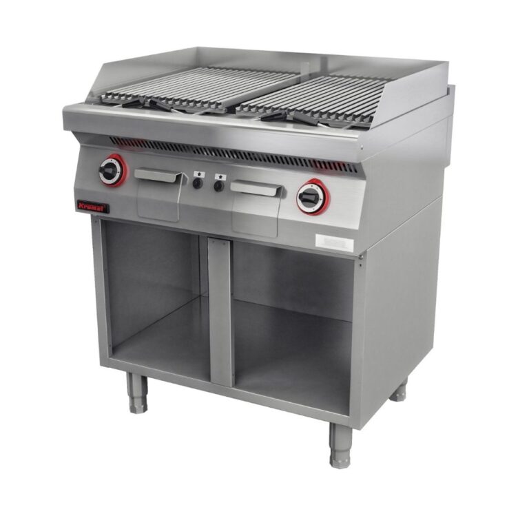 Grill lawowy na podstawie szafkowej otwartej 800 mm 14 kW | Linia 700