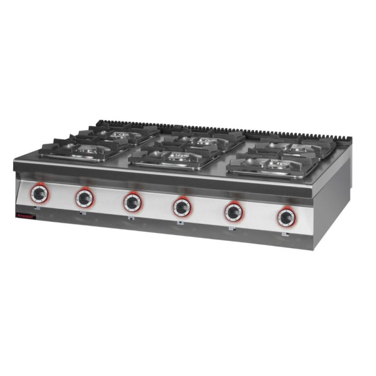 Kuchnia gazowa 6-palnikowa 2 x 4.5kW + 2 x 7.5kW + 2 x 9.0 kW | Linia 900