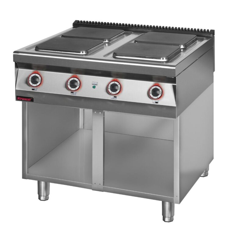 Kuchnia elektryczna 4-płytowa na podstawie szafkowej otwartej 900 mm 4 x 4.0 kW | Linia 900