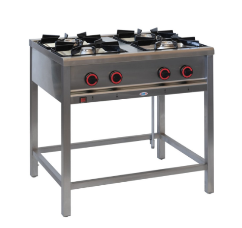 Kuchnia gazowa 4-palnikowa 800x700x850 mm 20,5 kW