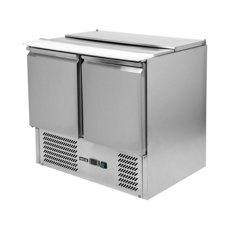 Stół chłodniczy sałatkowy 2-drzwiowy z pokrywą uchylną 240 l